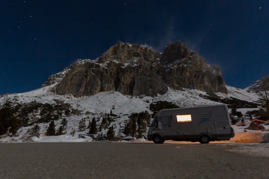 Pian Falzarego at night