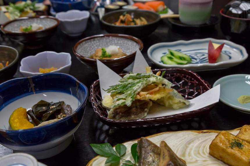 Kaiseki dinner, Tajimaya Inn