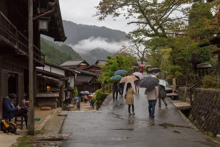 Tourists in Tsumago