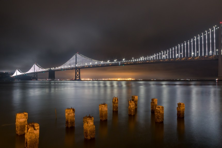 Bay Bridge at night